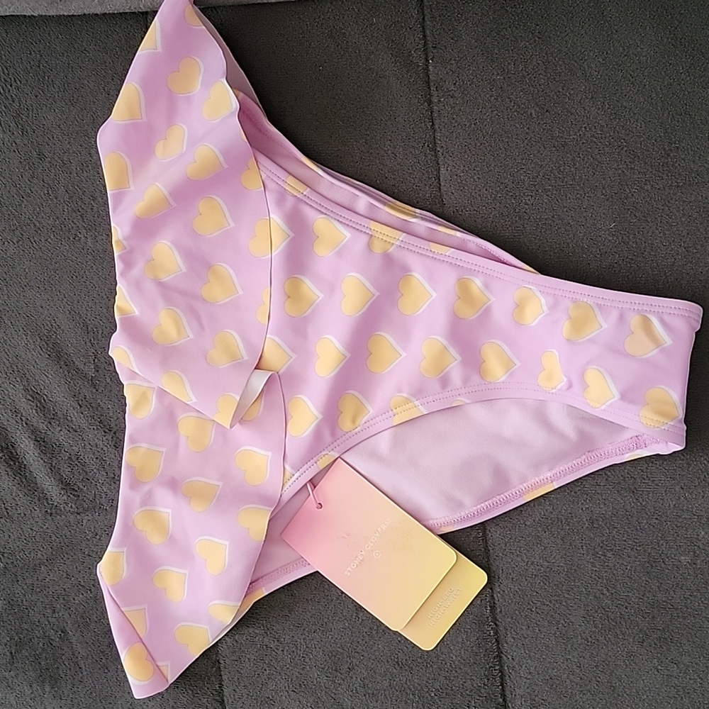 Stoney Clover Lane x Target lavender orange flutter heart print swimsuit bottom